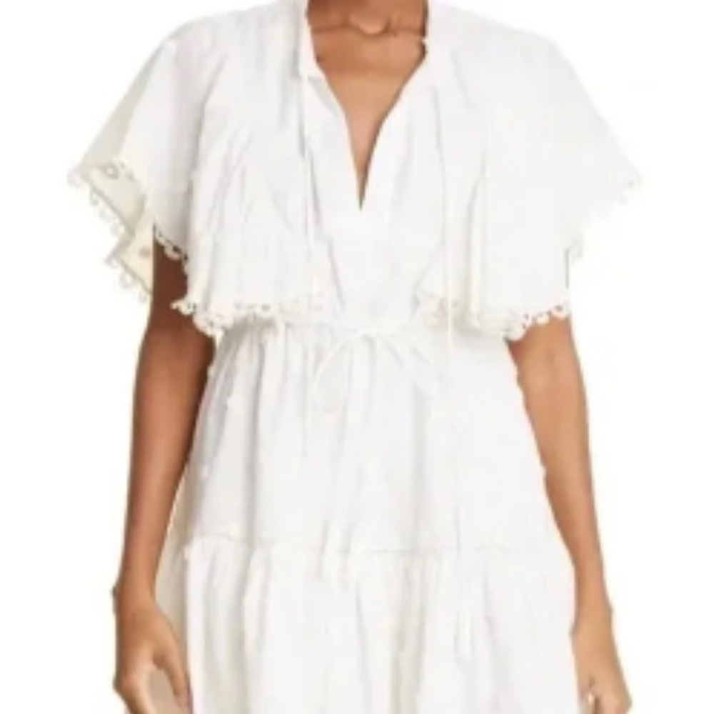 White Farm Río flutter sleeves mini dress (new)